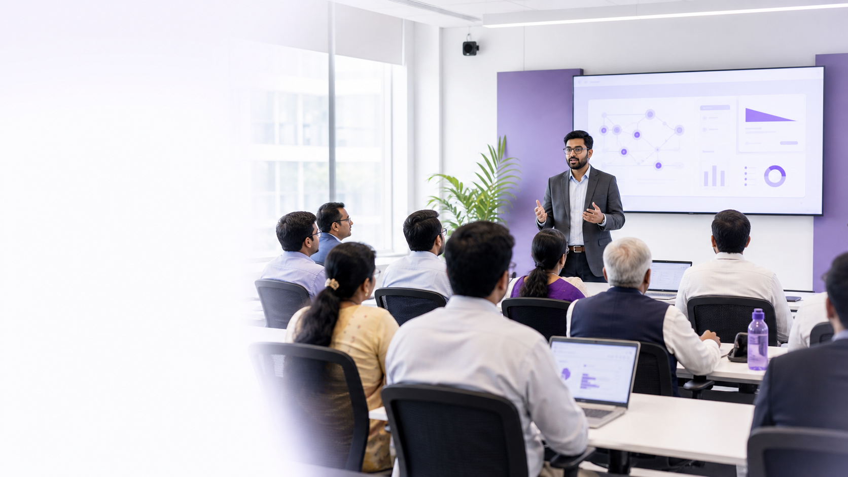 Public sector professionals attending a digital skills training session