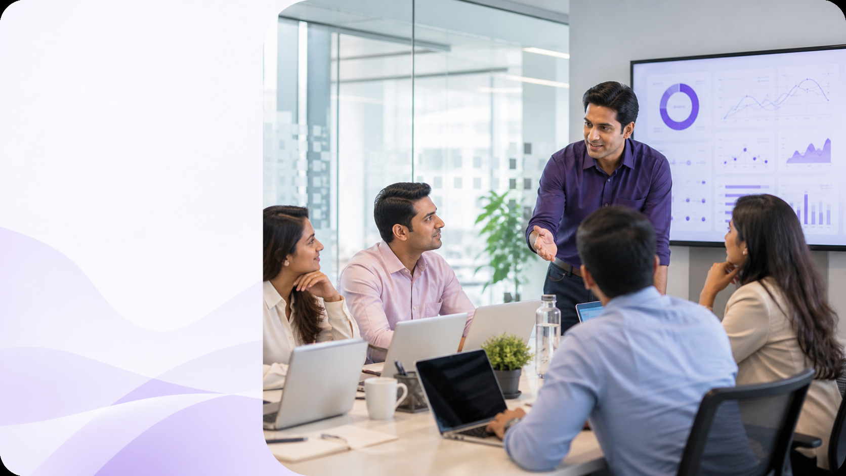 Corporate team attending an AI upskilling workshop in a modern training room